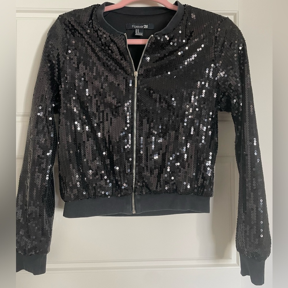Black sequined jacket